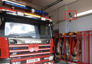 Picture shows GPS repeater installed in a fire station