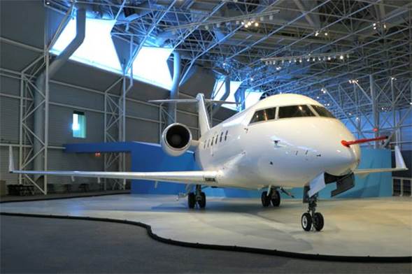 aircraft in hangar