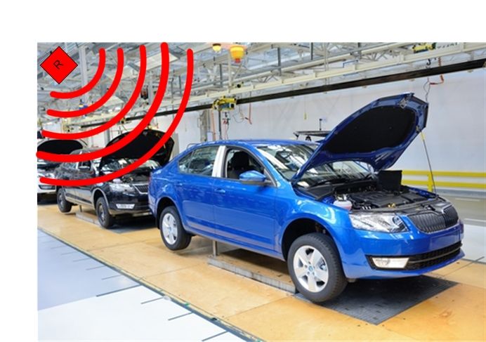 GPS repeater in vehicle assembly plant