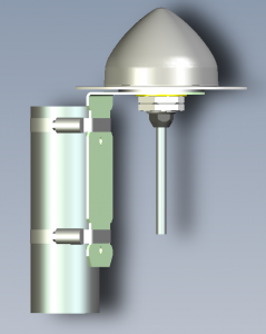 Tallysman GPS antenna installed on an L-bracket