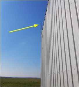 GPS repeater antenna installed on the highest point of the building